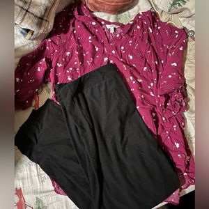 Croft and Barrow with black leggings size xxl